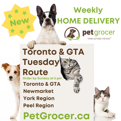 Delivery to GTA and surrounding areas - from Pet Grocer straight to your door