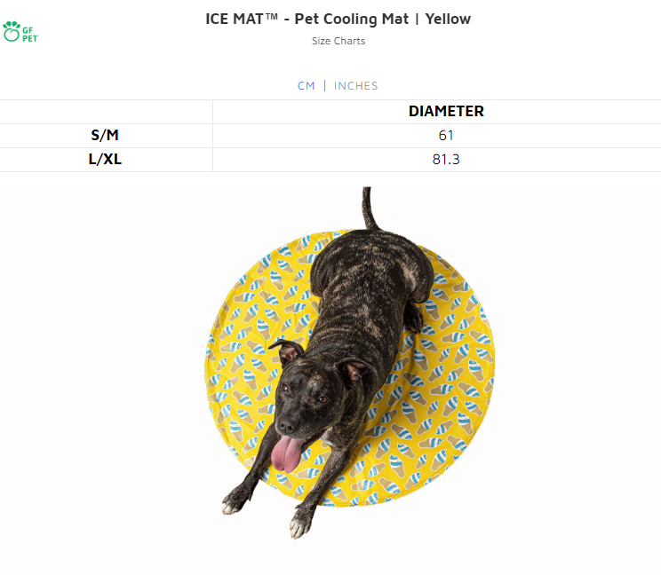 GF Pet Ice Mat Round 80cm Aqua