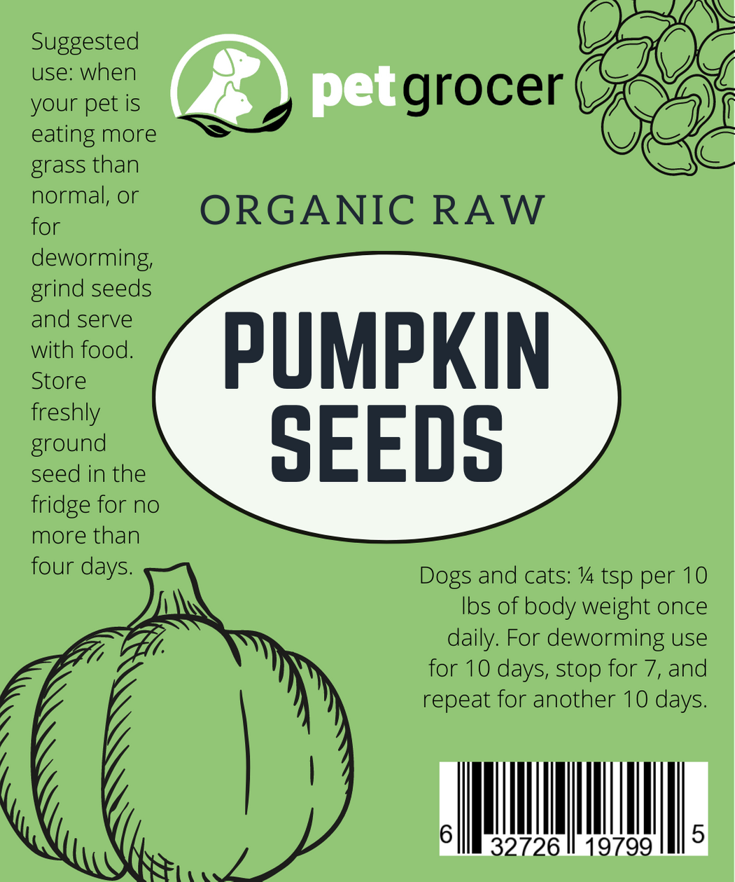 Ground pumpkin sales seeds for dogs